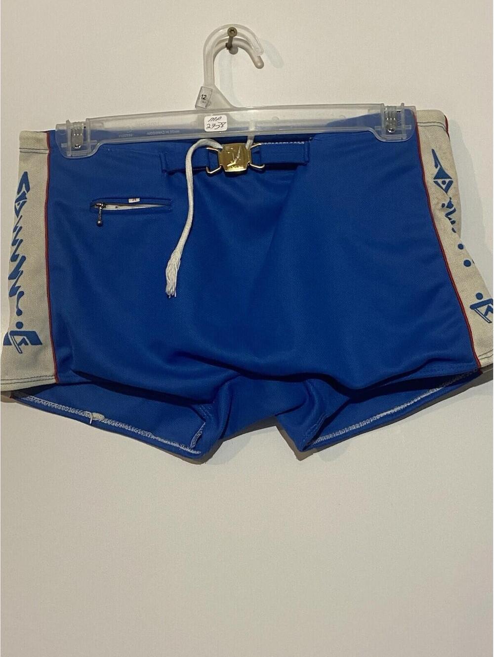 Mens VINTAGE 1950s/60s Blue Diving Swim Shorts Sz M